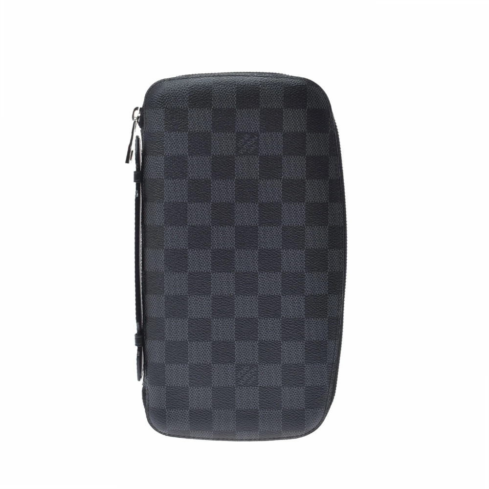 LOUIS VUITTON Damier Graphite Black Atoll Black Gray Canvas Long Wallet